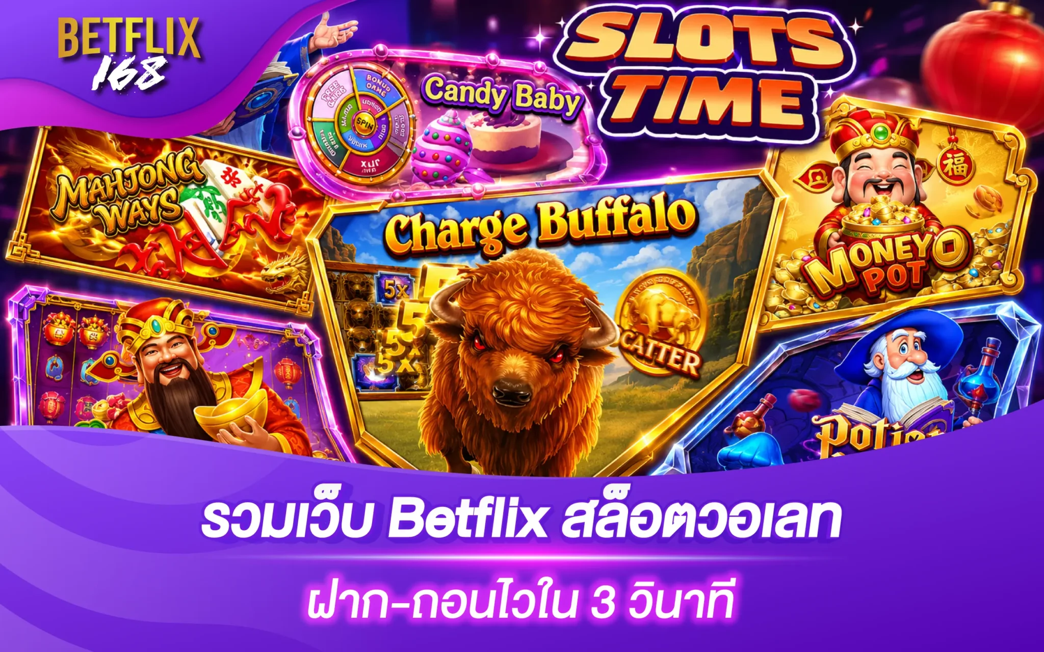 รวมเว็บ Betflix สล็อตวอเลท ฝาก-ถอนไวใน 3 วินาที